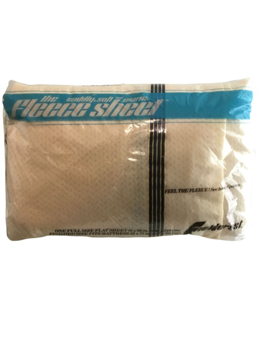 Vintage Fieldcrest The Fleece Sheet Full Size Flat Sheet 81x96